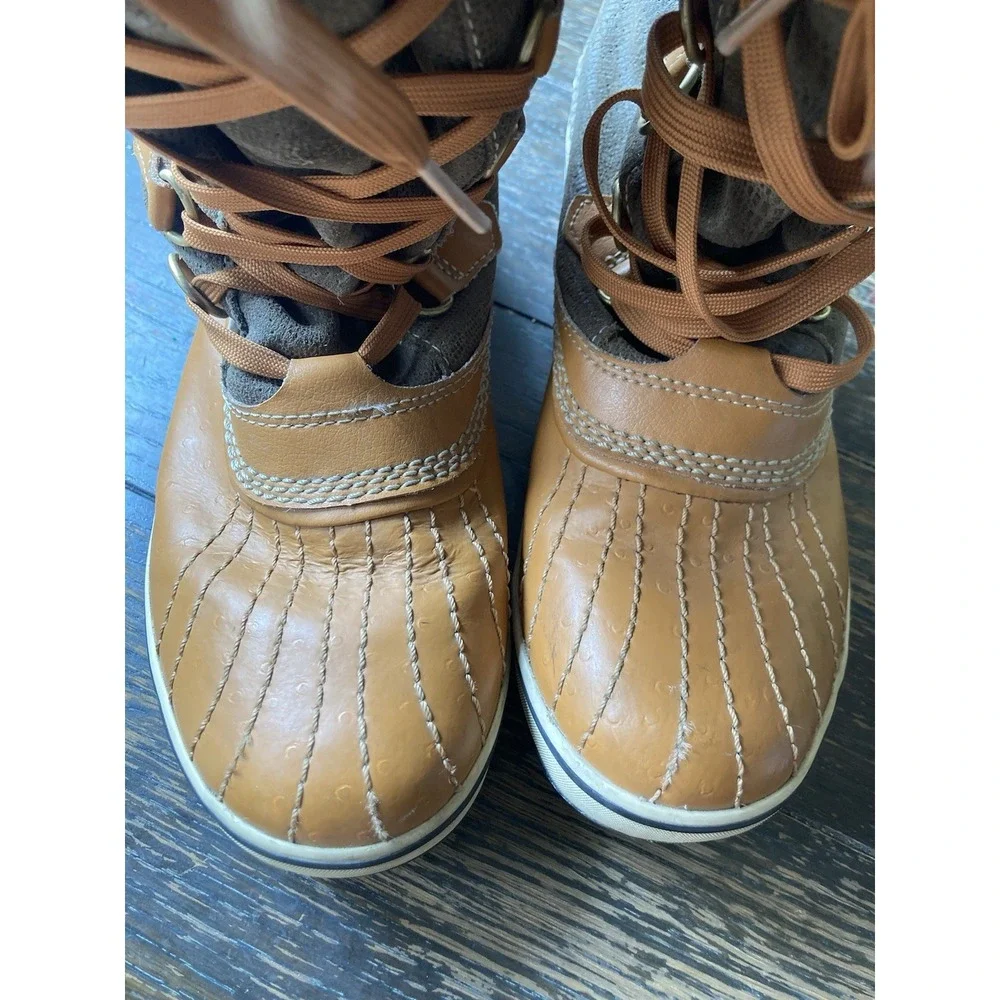 Sorel Womens Size 9 Joan Of Arctic Brown Tall Waterproof Winter Snow Boots